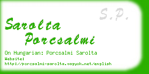 sarolta porcsalmi business card